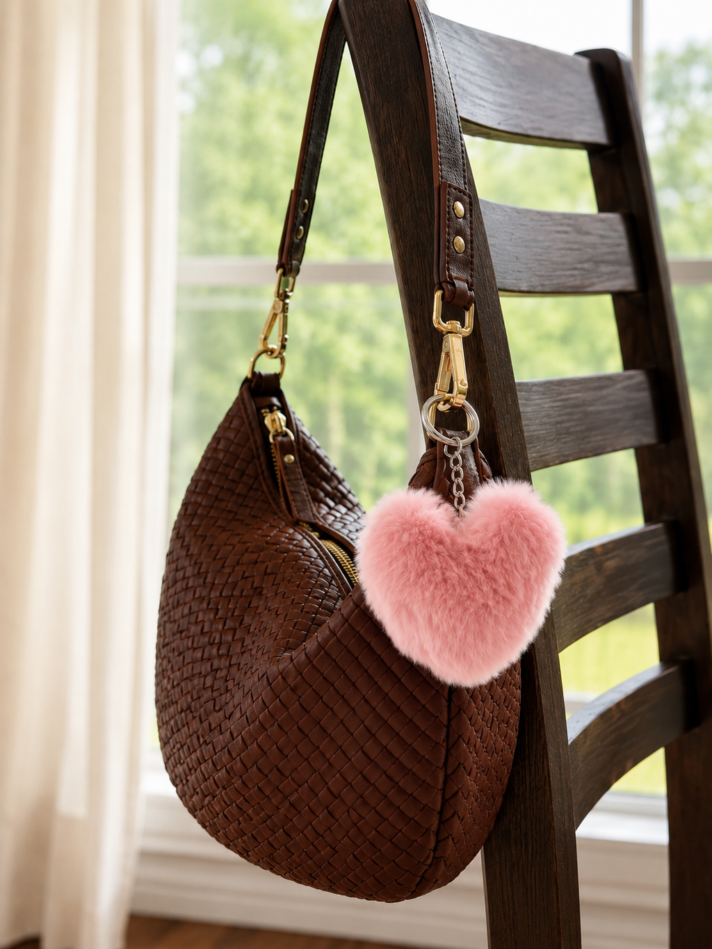 Plush Heart Keychain