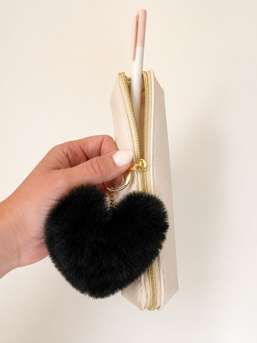 Plush Heart Keychain