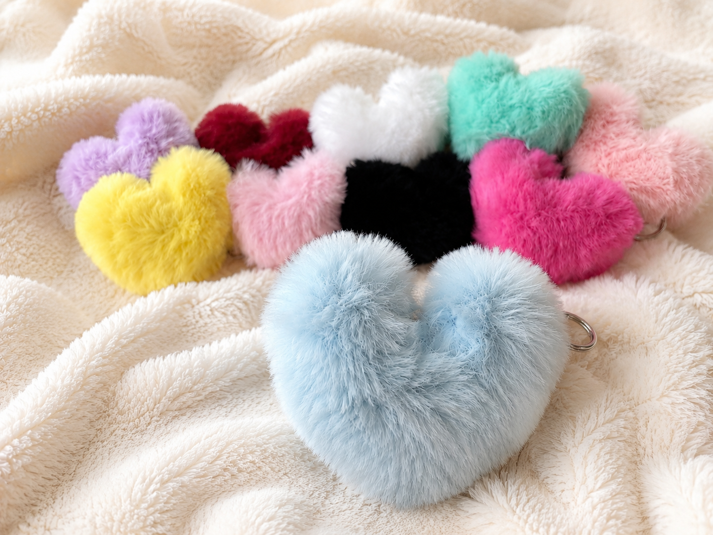 Plush Heart Keychain